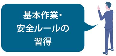 基本作業・安全ルールの習得