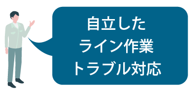 自立したライン作業 、トラブル対応